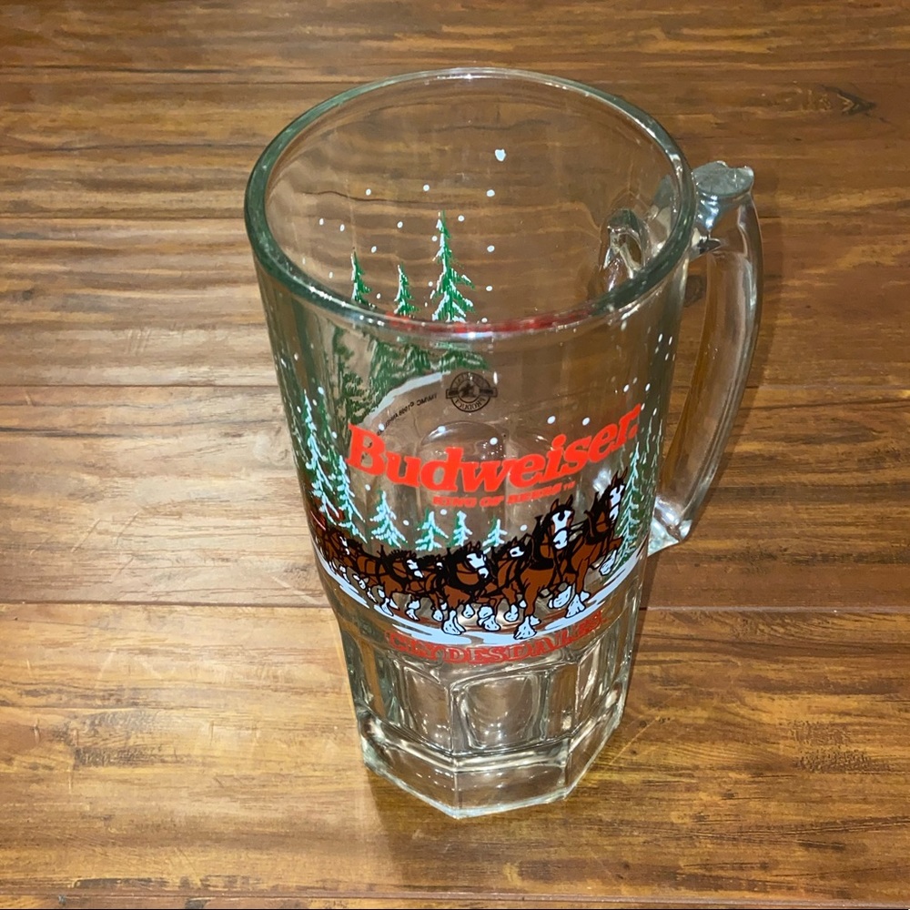 VTG 1998 Budweiser Clydesdale Glass Mug